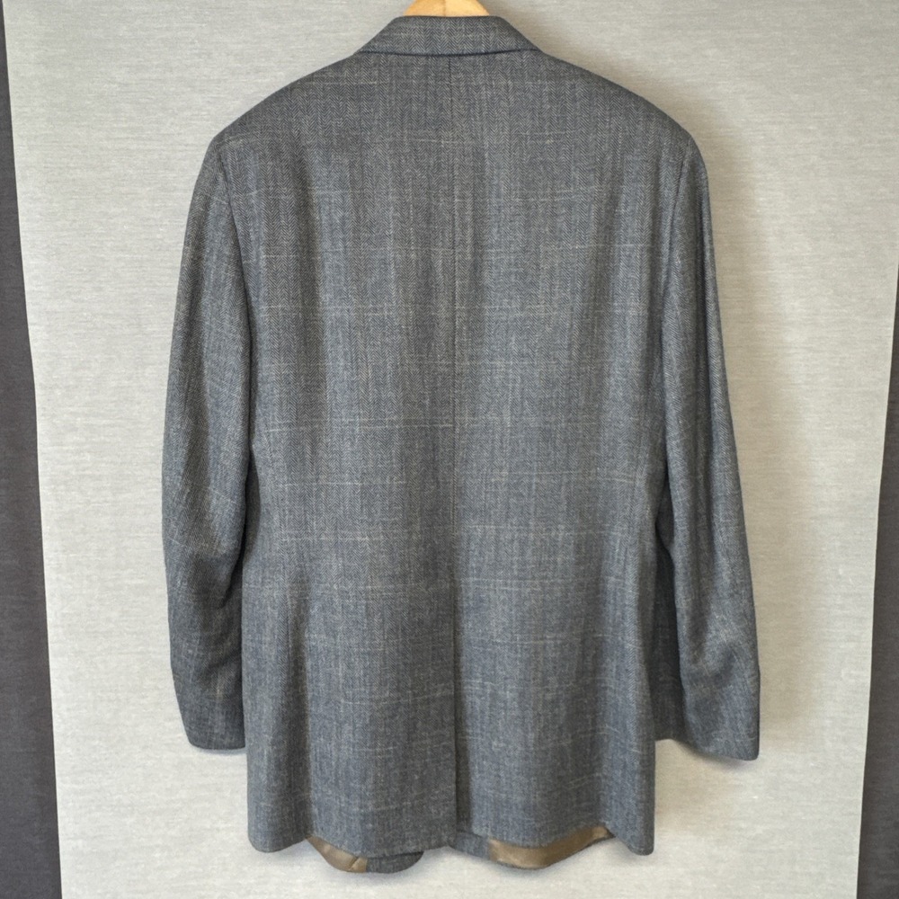 Brooks Brothers Blue Windowpane Sport Coat Jacket 41 Long (Factory Second) - Picture 2 of 15